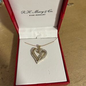 Gold Heart Pendant Necklace